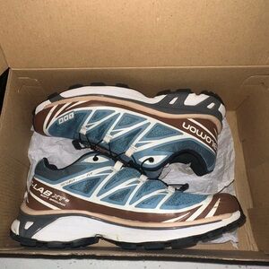 Salomon Blue and Brown Athletic Shoes